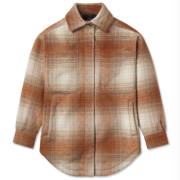 CUTS Women Plaid Orange Shirt Jacket (shacket) BNWT - Picture 1 of 6